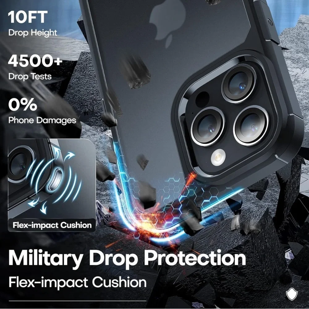 iPhone 14 Max Plus Phone Clear Case with Screen/Camera Protector